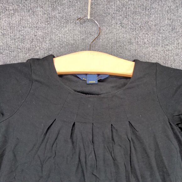 Polo Ralph Lauren Girls Pleated Top Toddler Black 4/4T Long Sleeve Overlay Hem - Picture 3 of 12